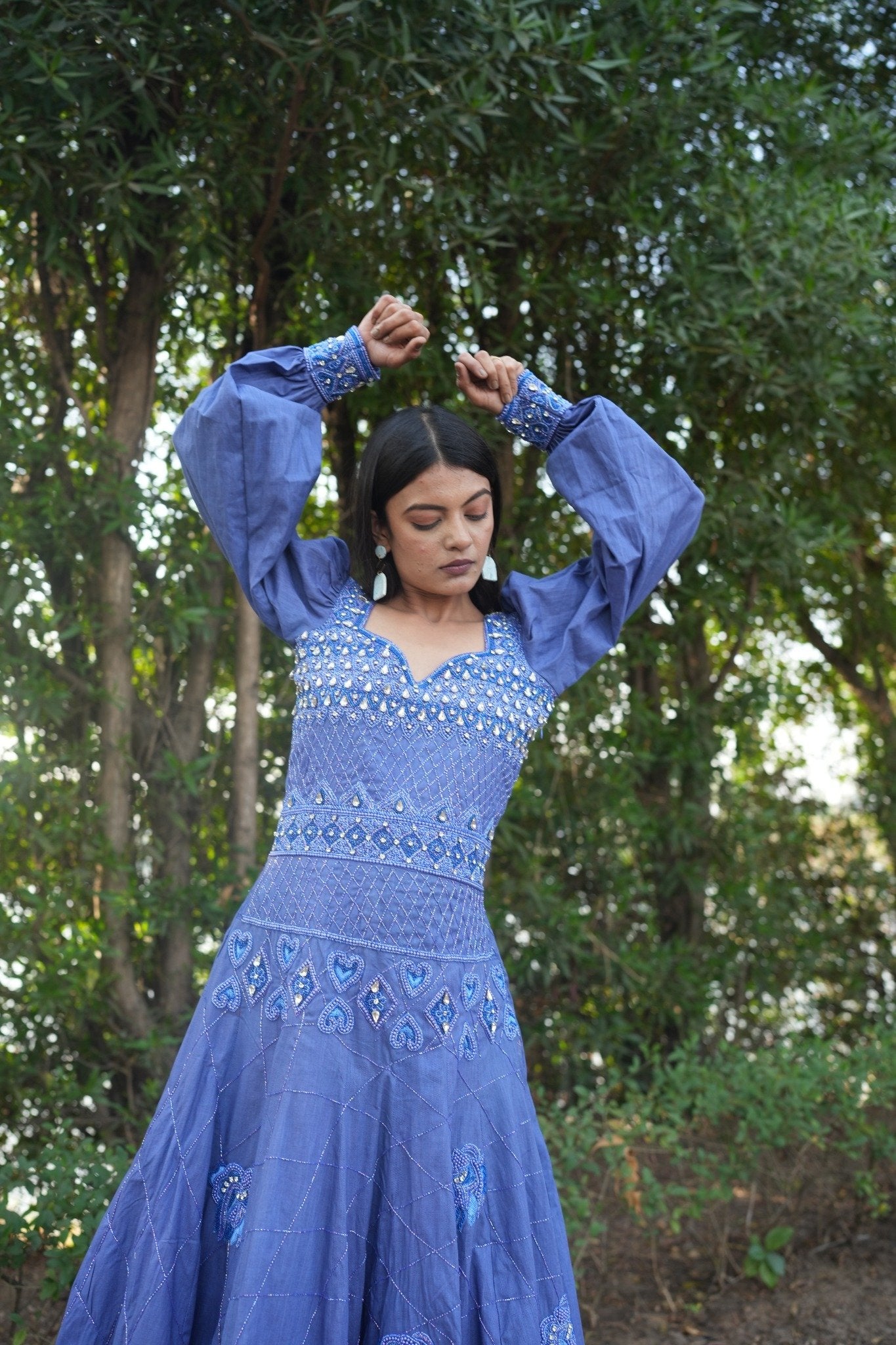 Royal Blue Embellished Gown