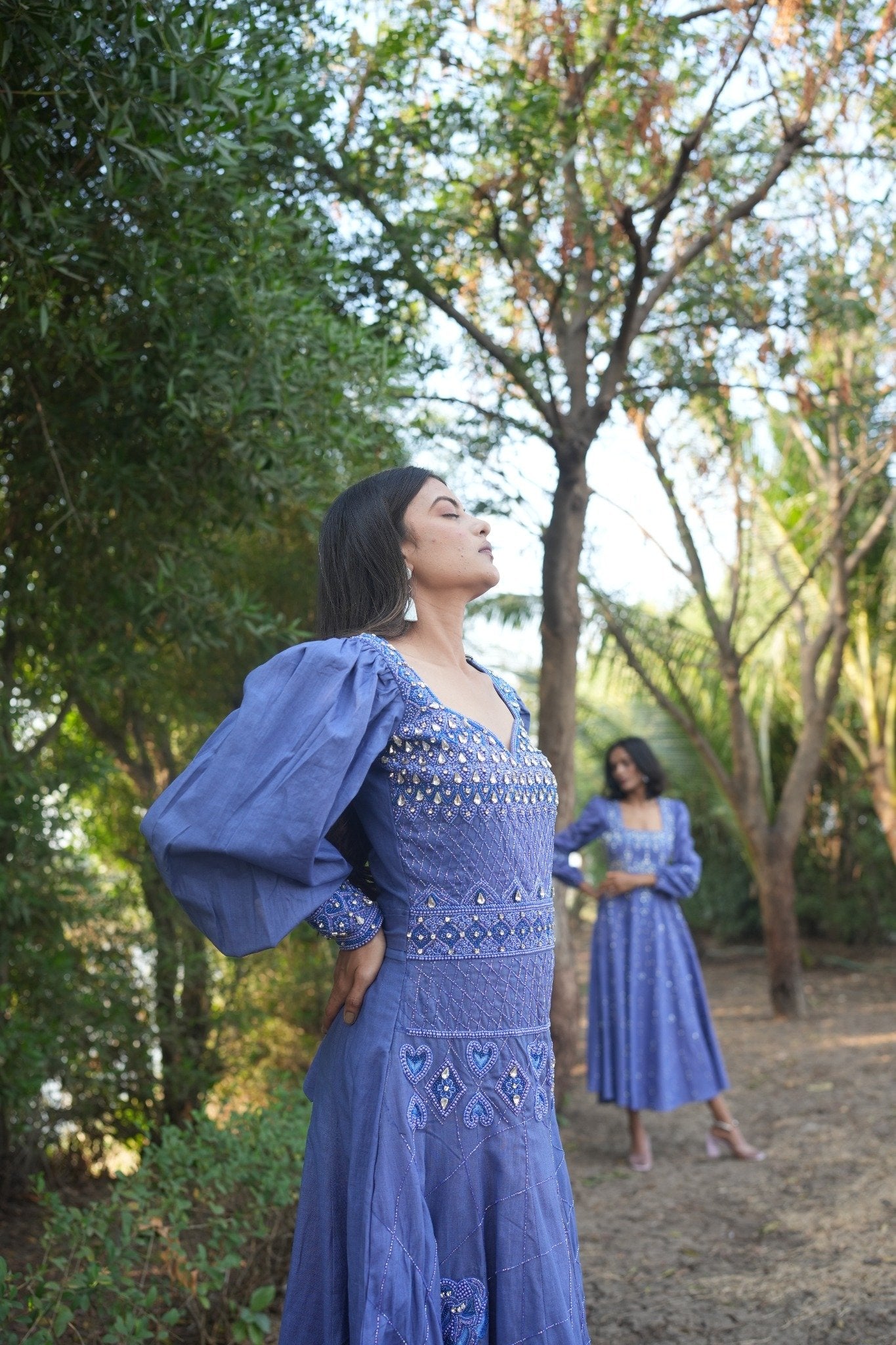 Royal Blue Embellished Gown
