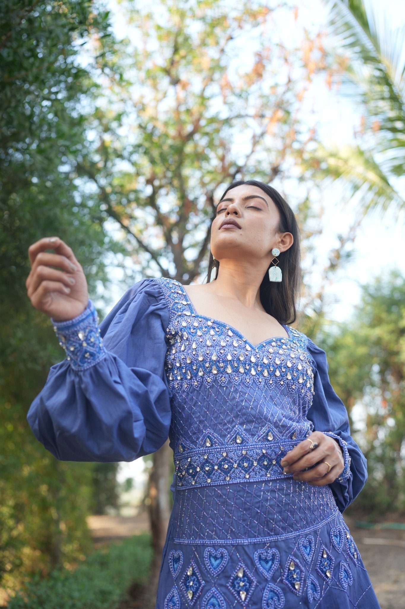 Royal Blue Embellished Gown