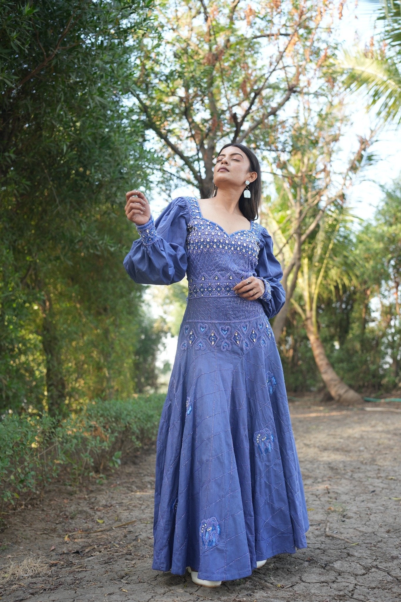 Royal Blue Embellished Gown