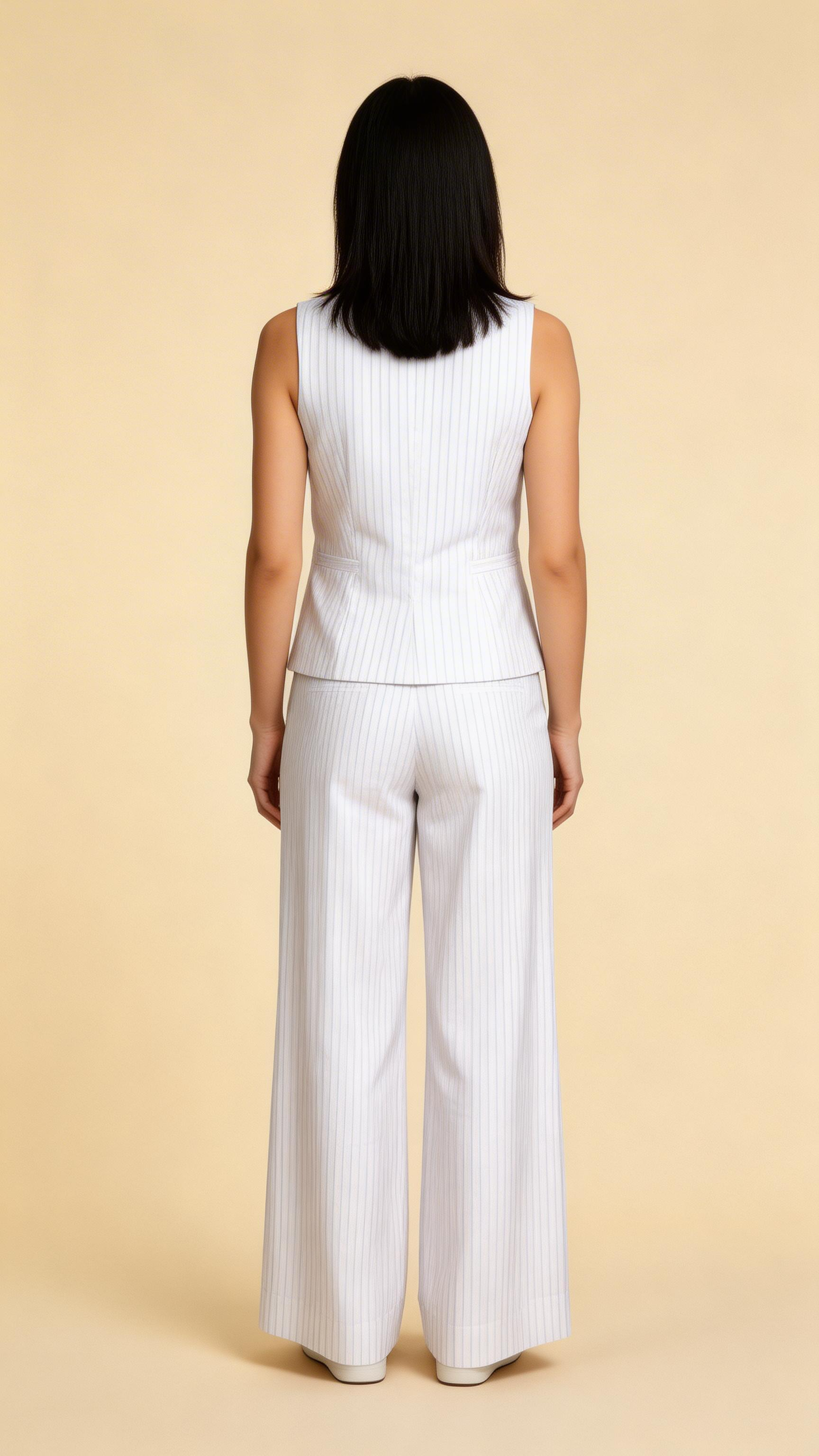 White Stripe Tailored Co-ord Set