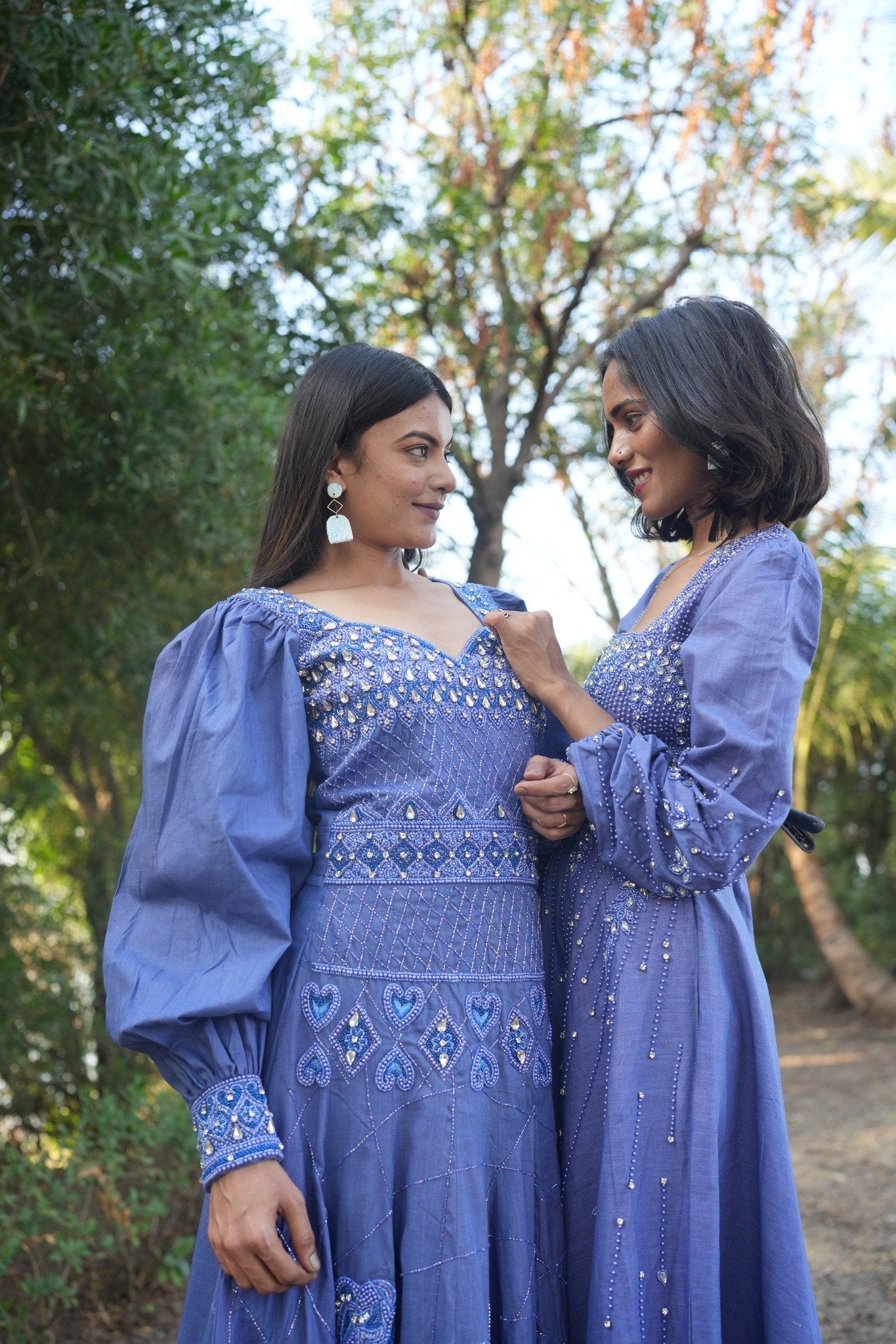 Royal Blue Embellished Gown