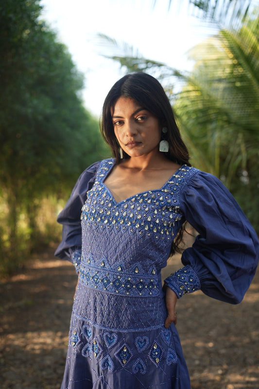 Royal Blue Embellished Gown