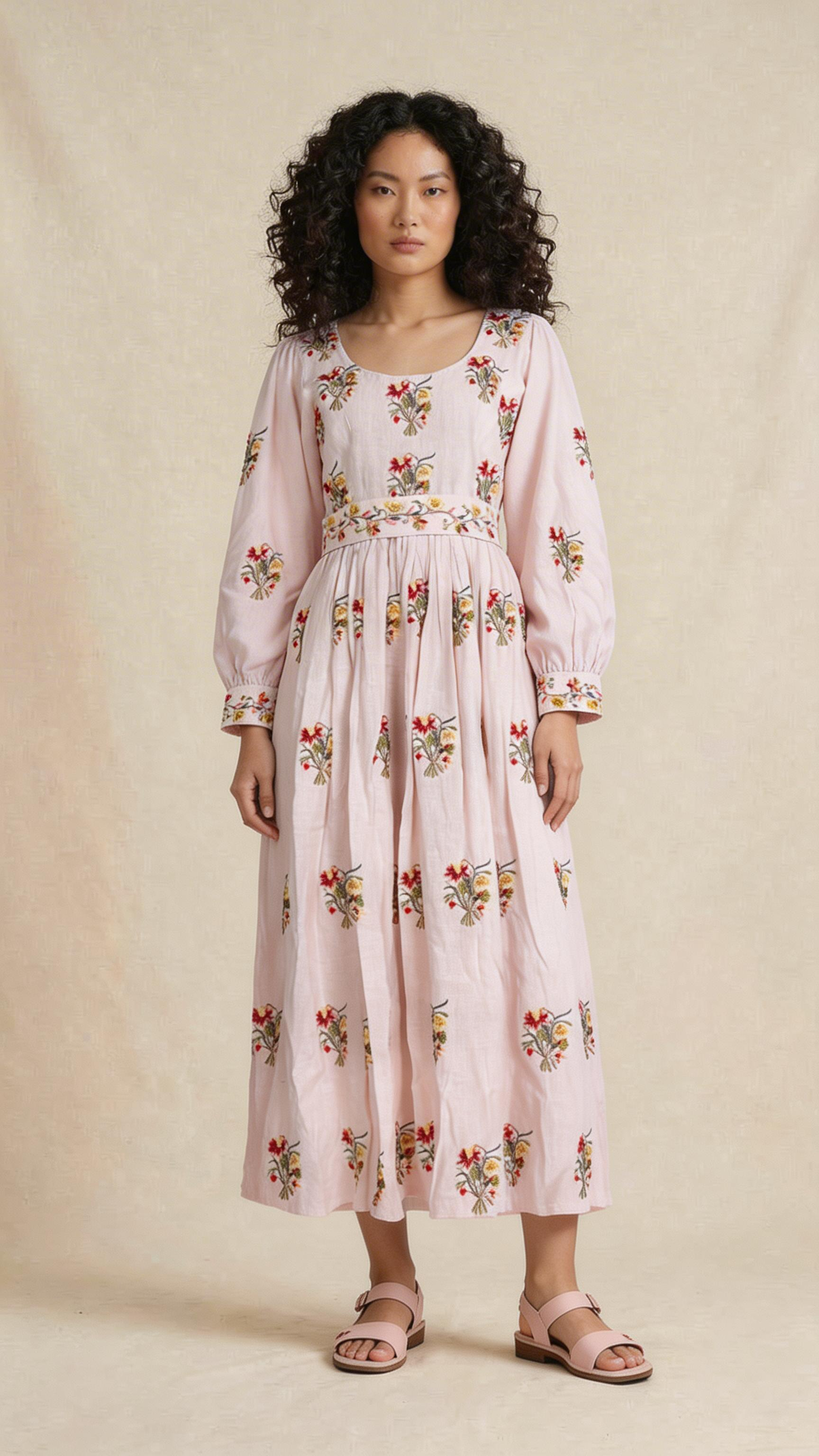 Floral Embroidered Maxi Dress