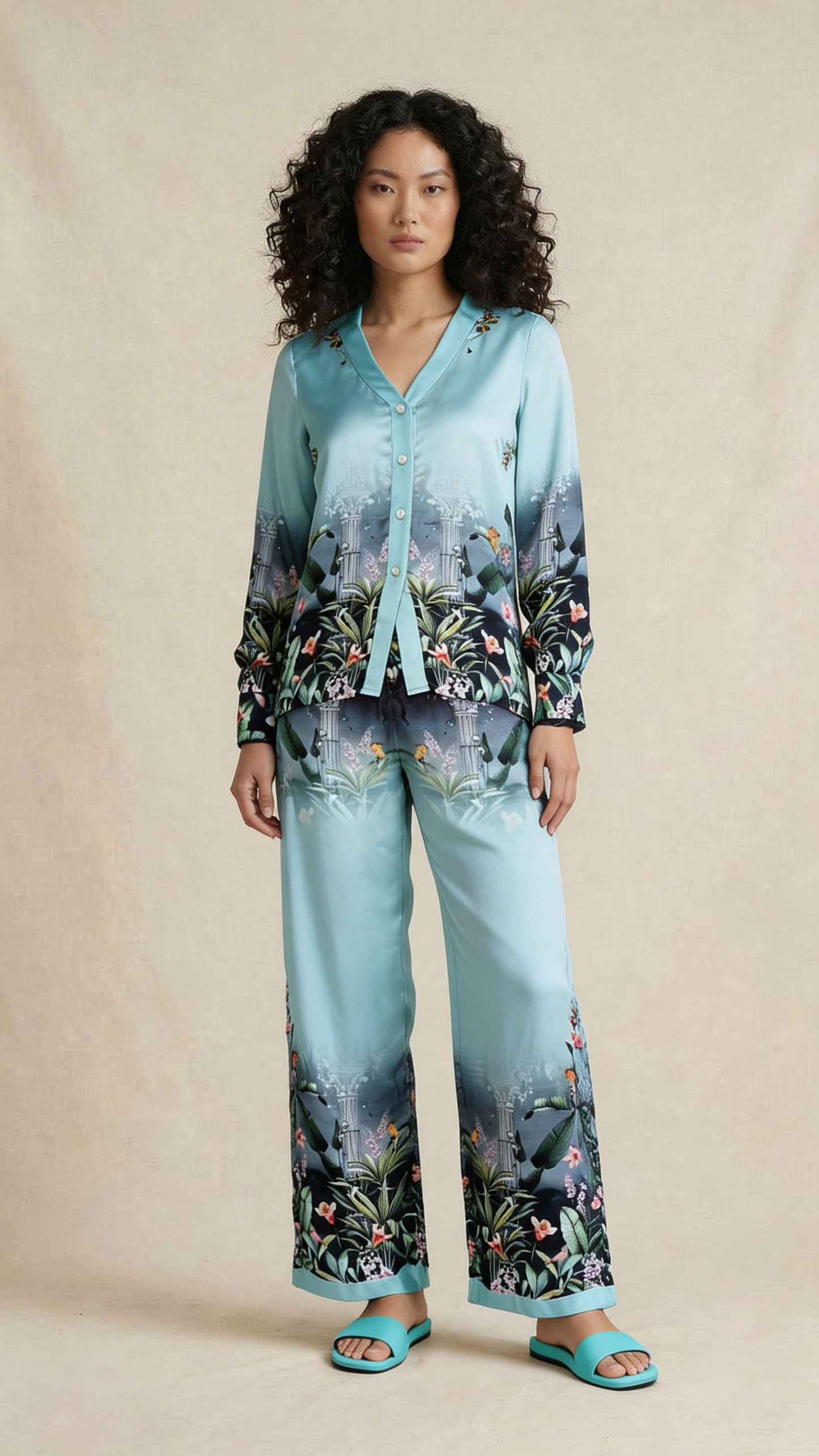 Mint Scenic Print Co-ord Set
