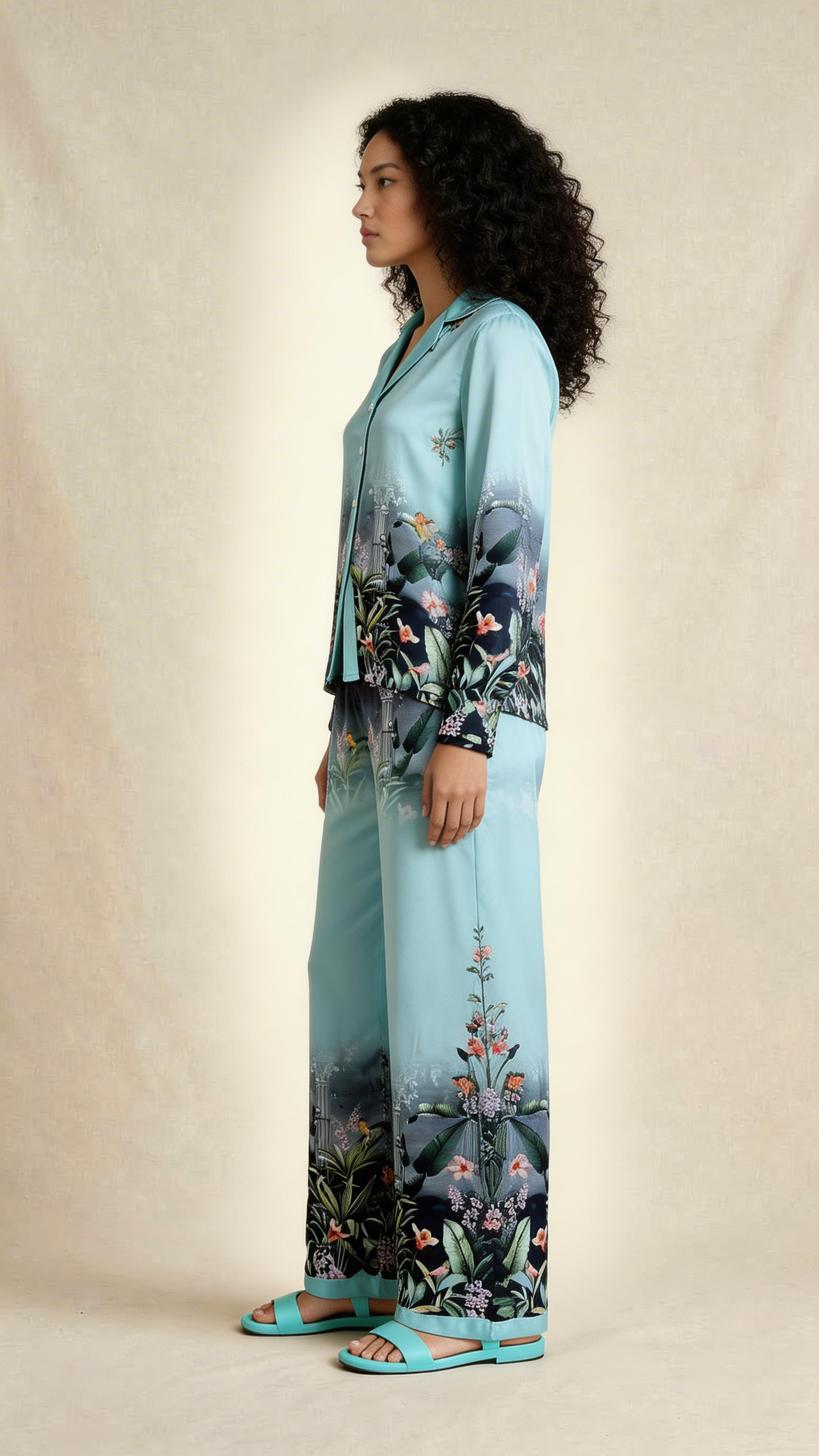 Mint Scenic Print Co-ord Set