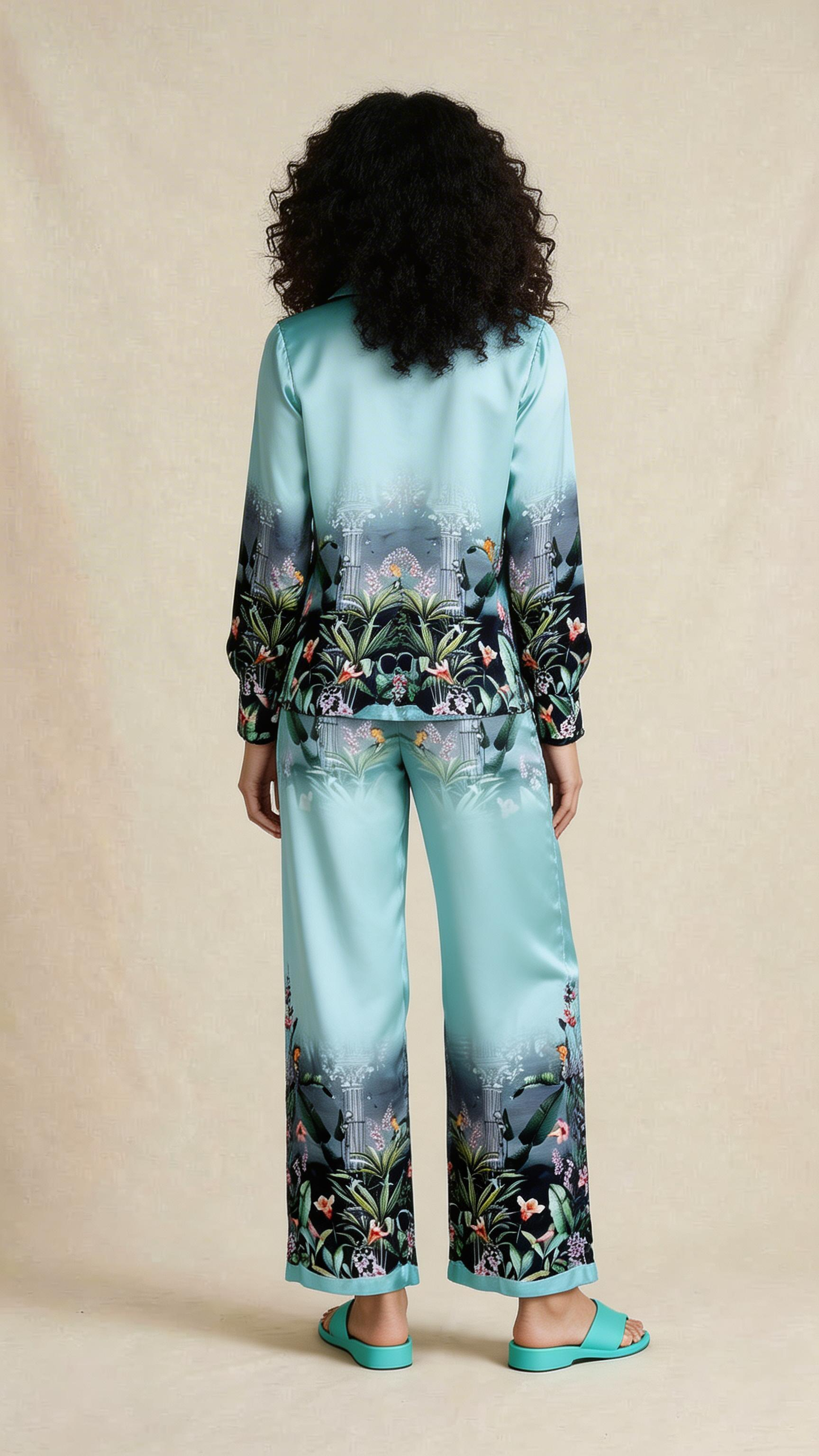 Mint Scenic Print Co-ord Set