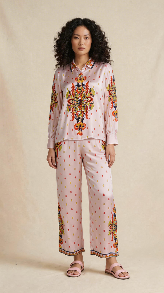 Blush Ornamental Print Lounge Set