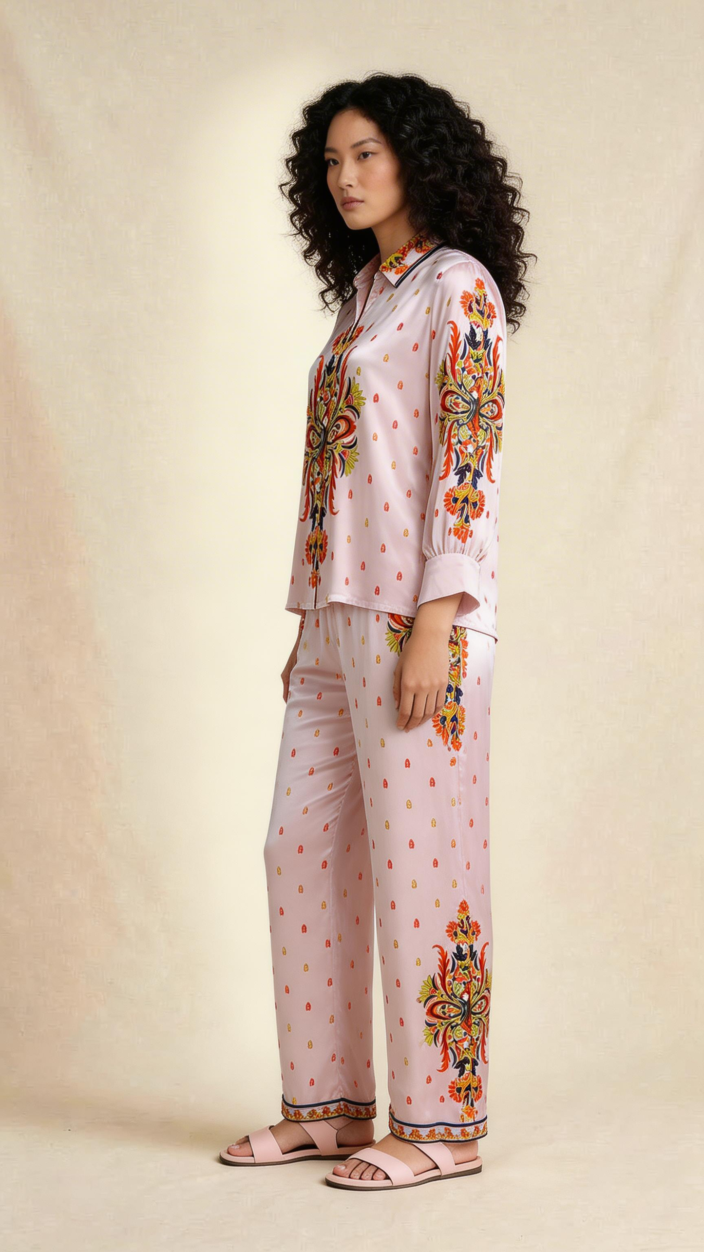 Blush Ornamental Print Lounge Set