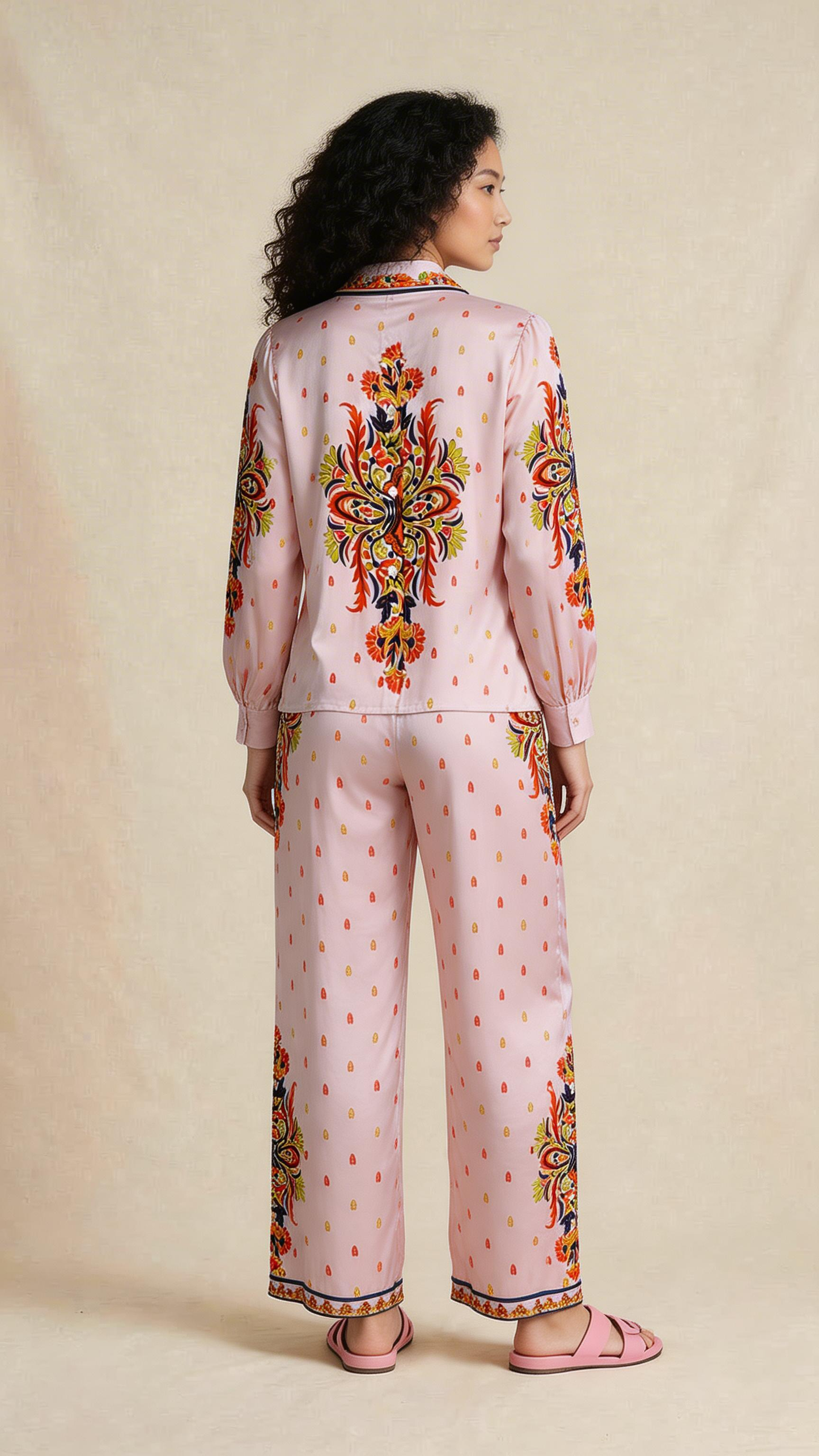 Blush Ornamental Print Lounge Set