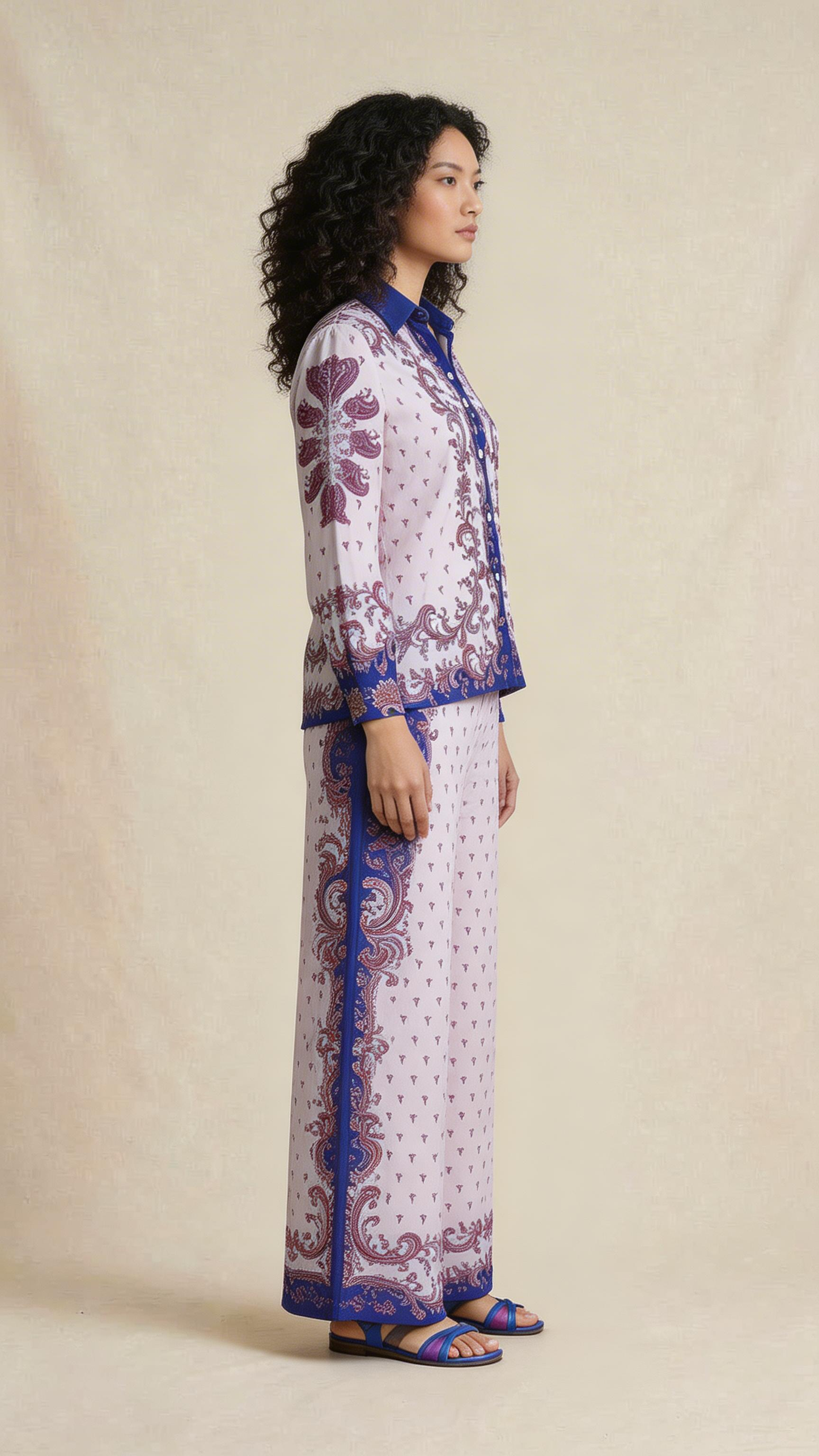 Blush Paisley Print Lounge Set