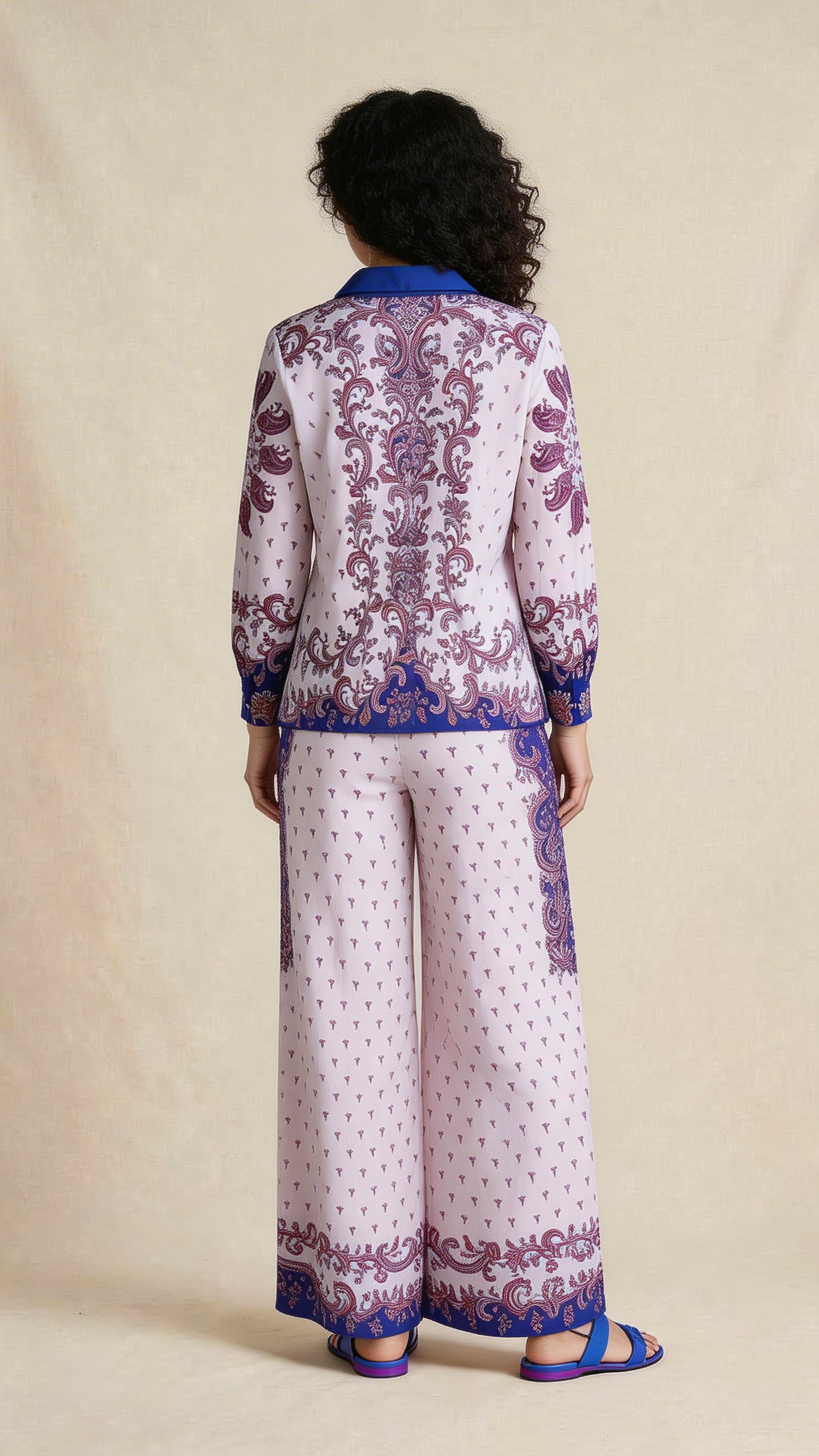 Blush Paisley Print Lounge Set