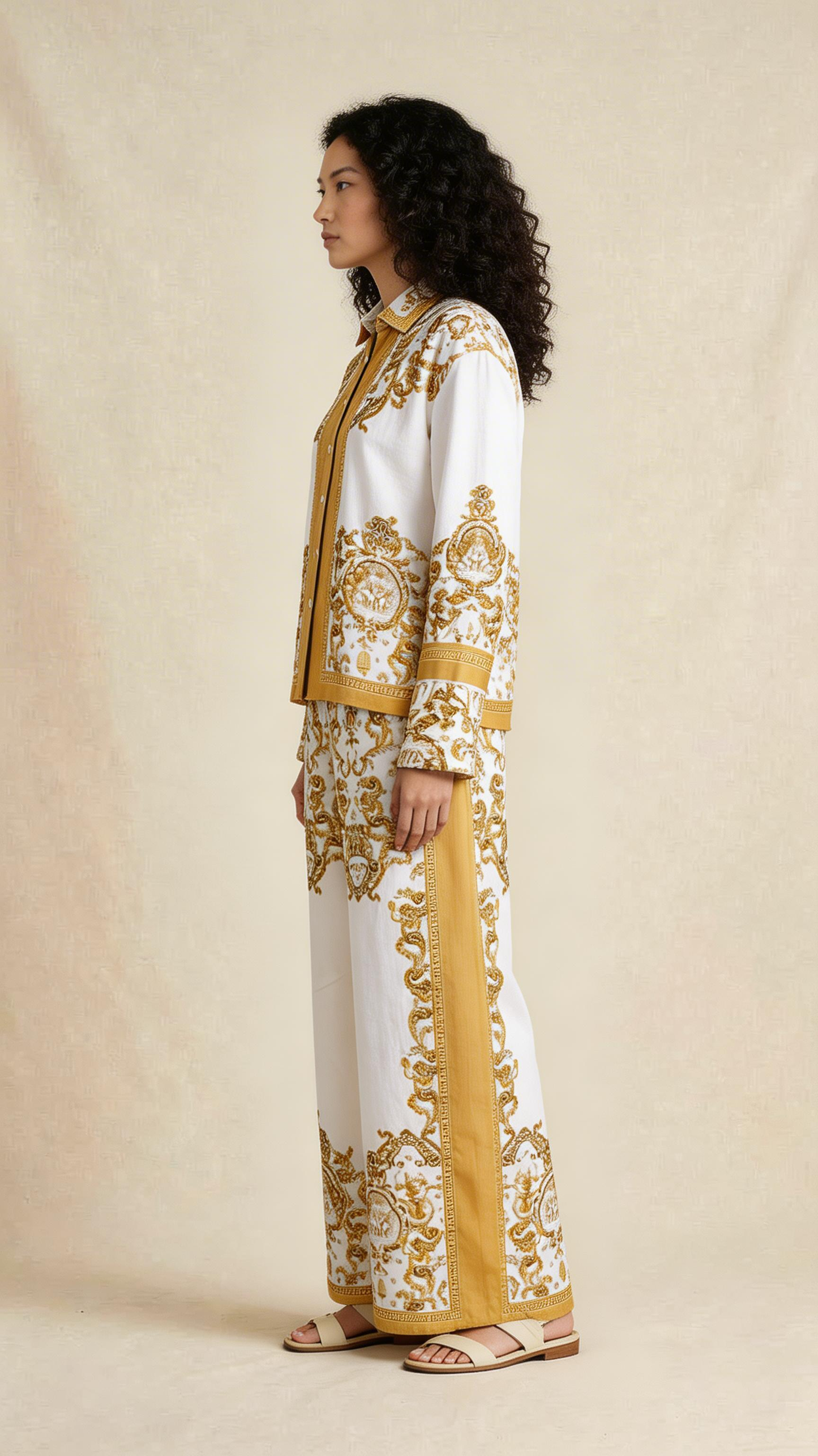 Gold Ornamental Print Co-ord Set