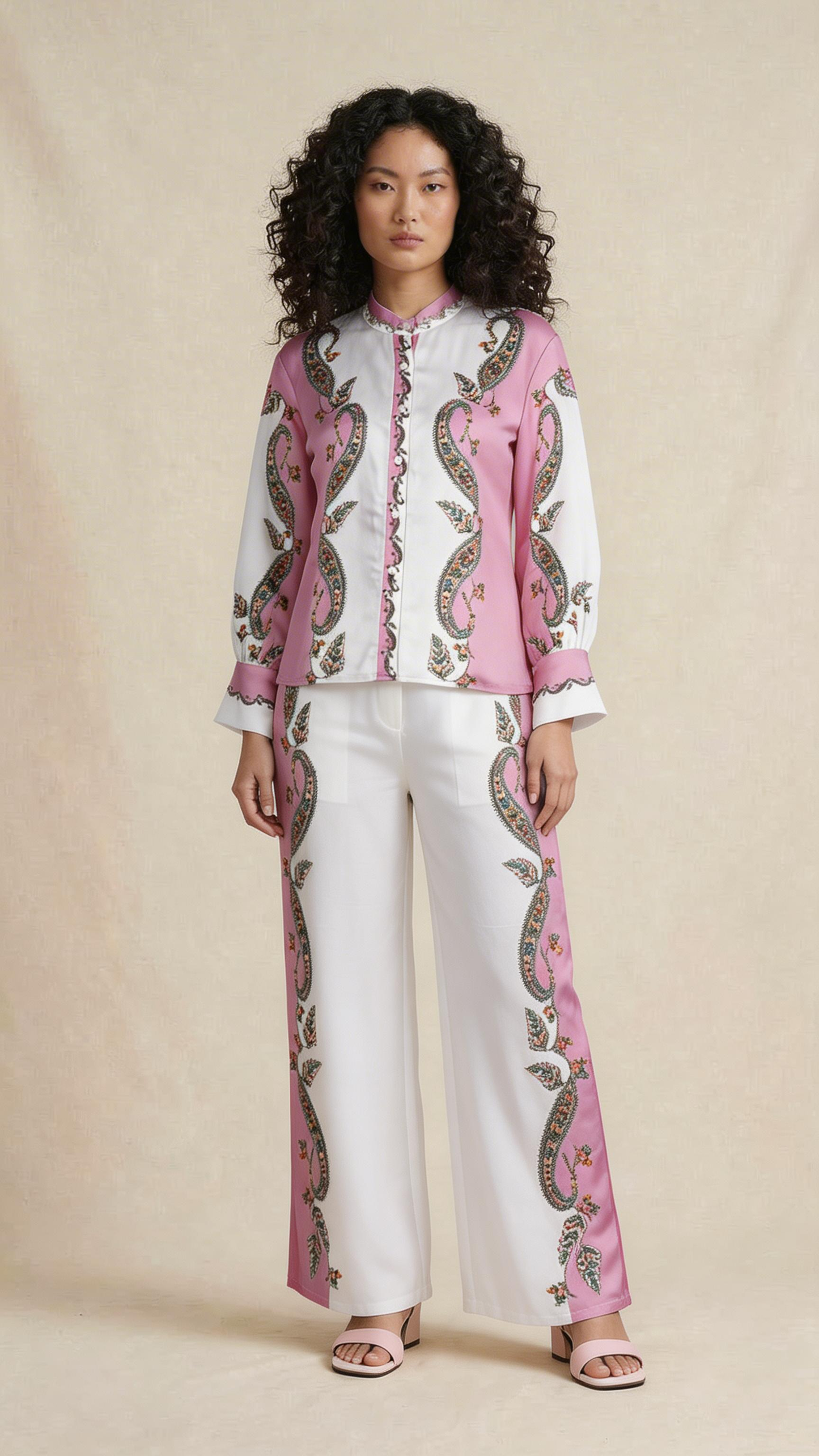 Pink Paisley Printed Co-ord Set