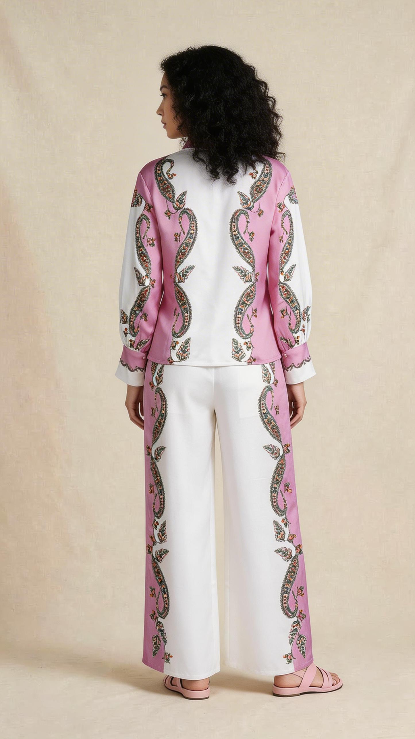 Pink Paisley Printed Co-ord Set