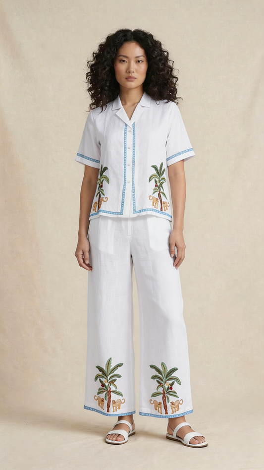 Tropical Embroidered Co-ord Set