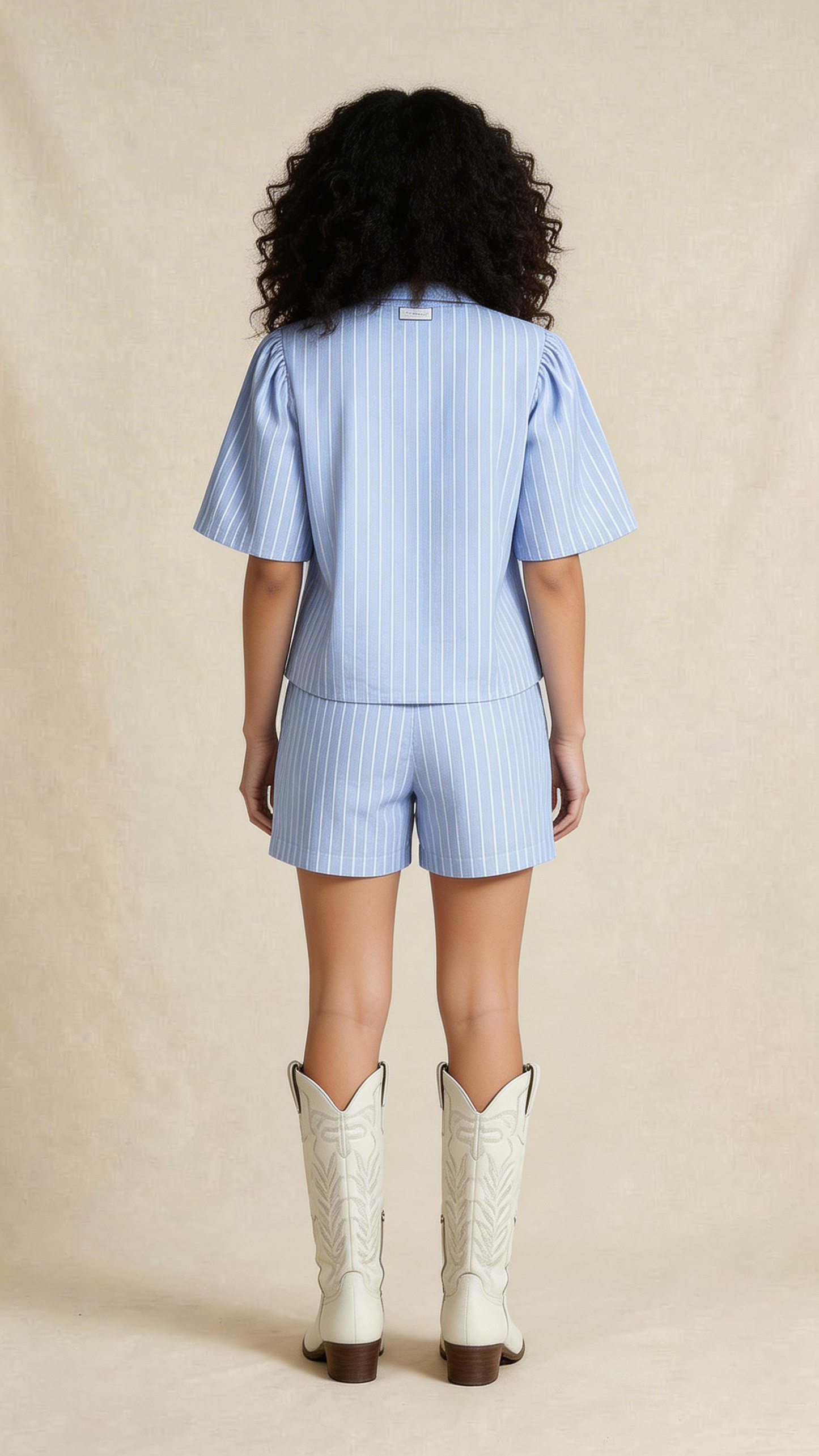 Sky Blue Stripe Co-ord Set