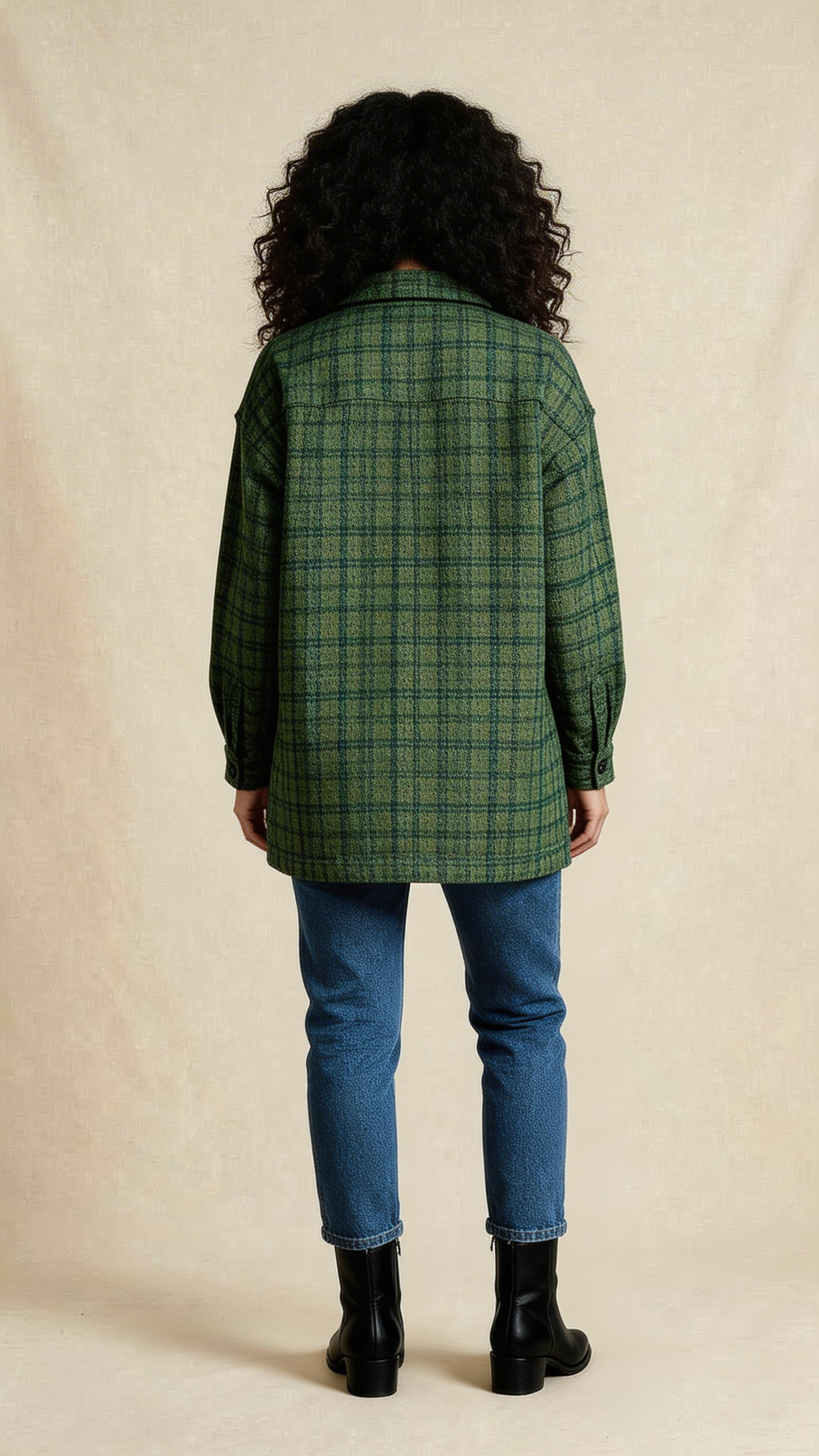 Green Plaid Utility Jacket